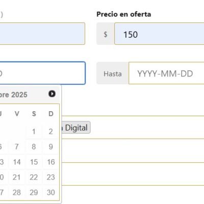 Función Precios con edicion de oferta en el Ecosistema Ofertas en Torreón